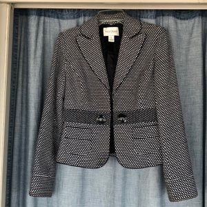 Black and white blazer